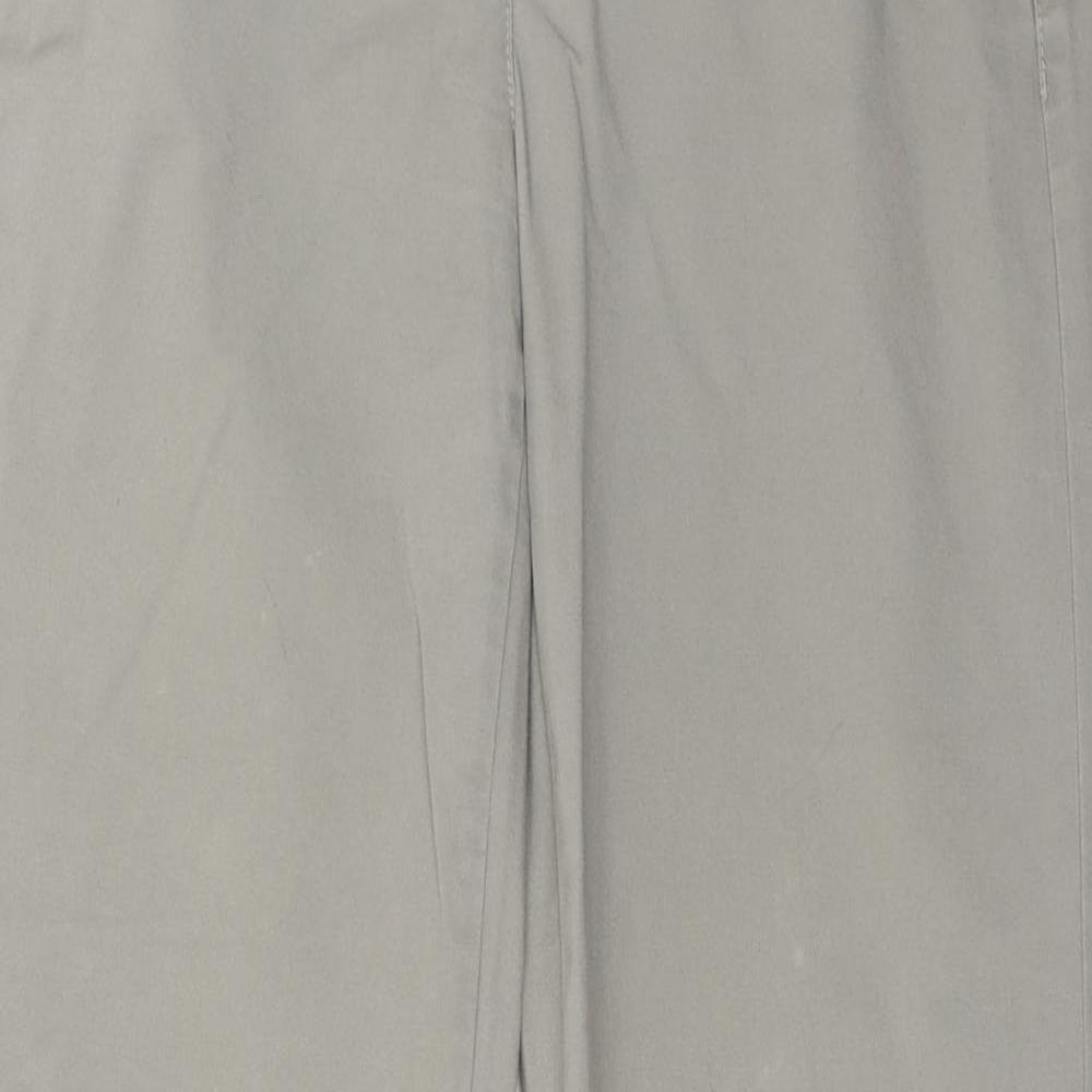 Gerry Weber Womens Beige Cotton Trousers Size 10 Regular Zip