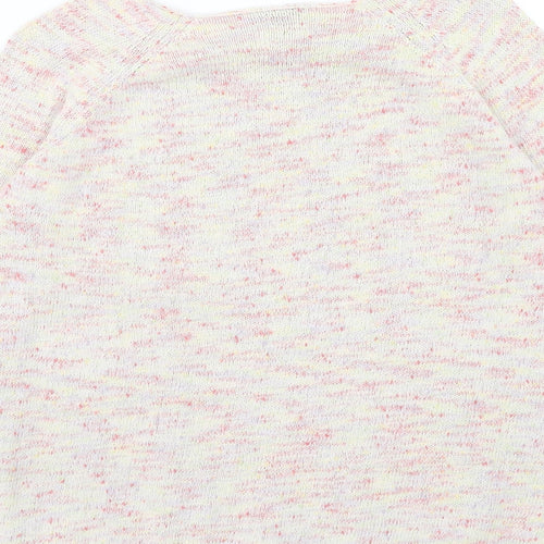 Topshop Womens Pink Round Neck Cotton Pullover Jumper Size 6
