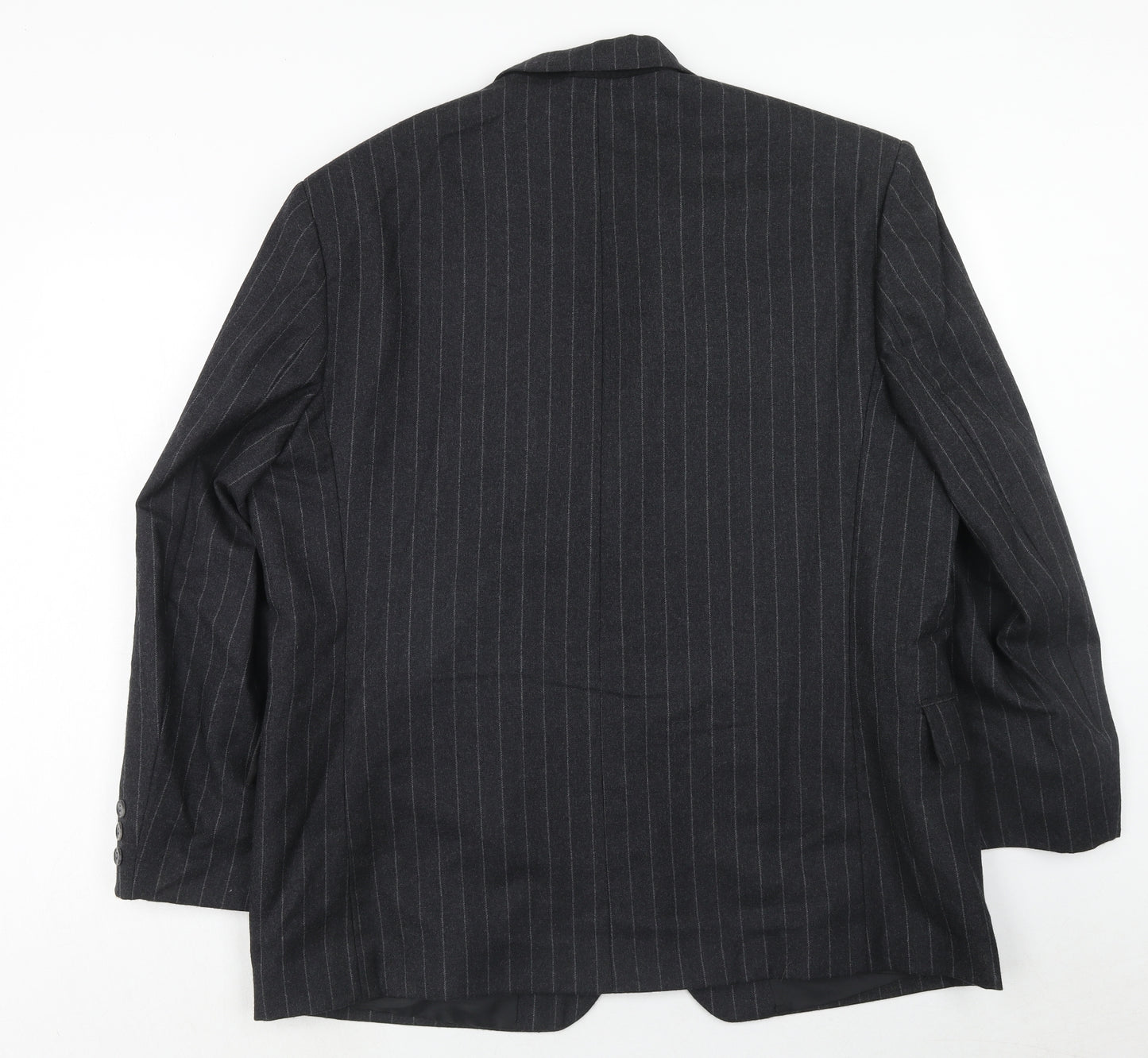 stagewear Mens Grey Striped Polyester Jacket Blazer Size 46 Regular