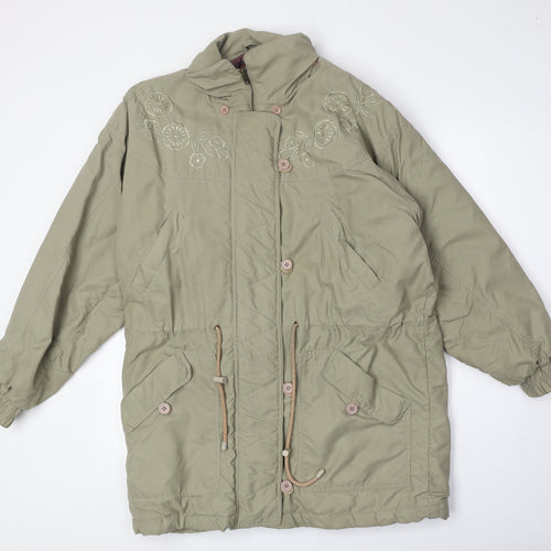 C&A Womens Beige Parka Coat Size 10 Zip