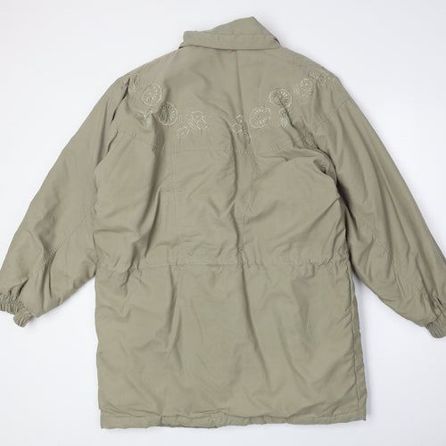 C&A Womens Beige Parka Coat Size 10 Zip