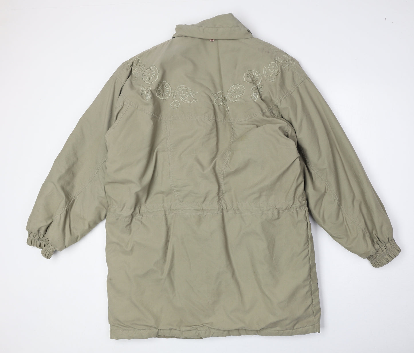 C&A Womens Beige Parka Coat Size 10 Zip
