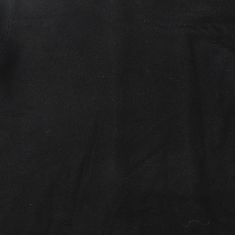 BHS Womens Black Round Neck Acrylic Cardigan Jumper Size 12