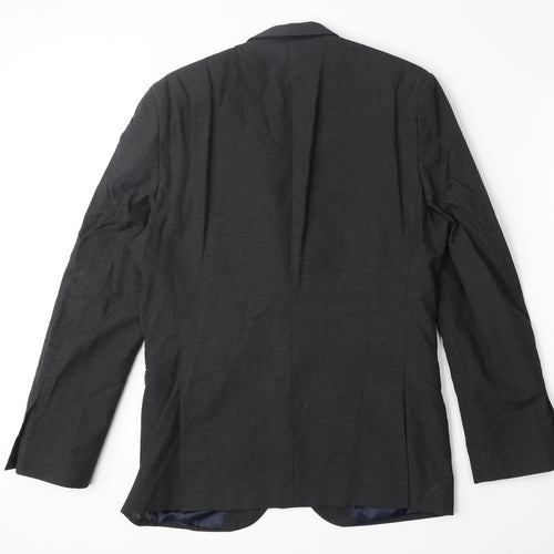 NEXT Mens Grey Polyester Jacket Suit Jacket Size 40 Regular