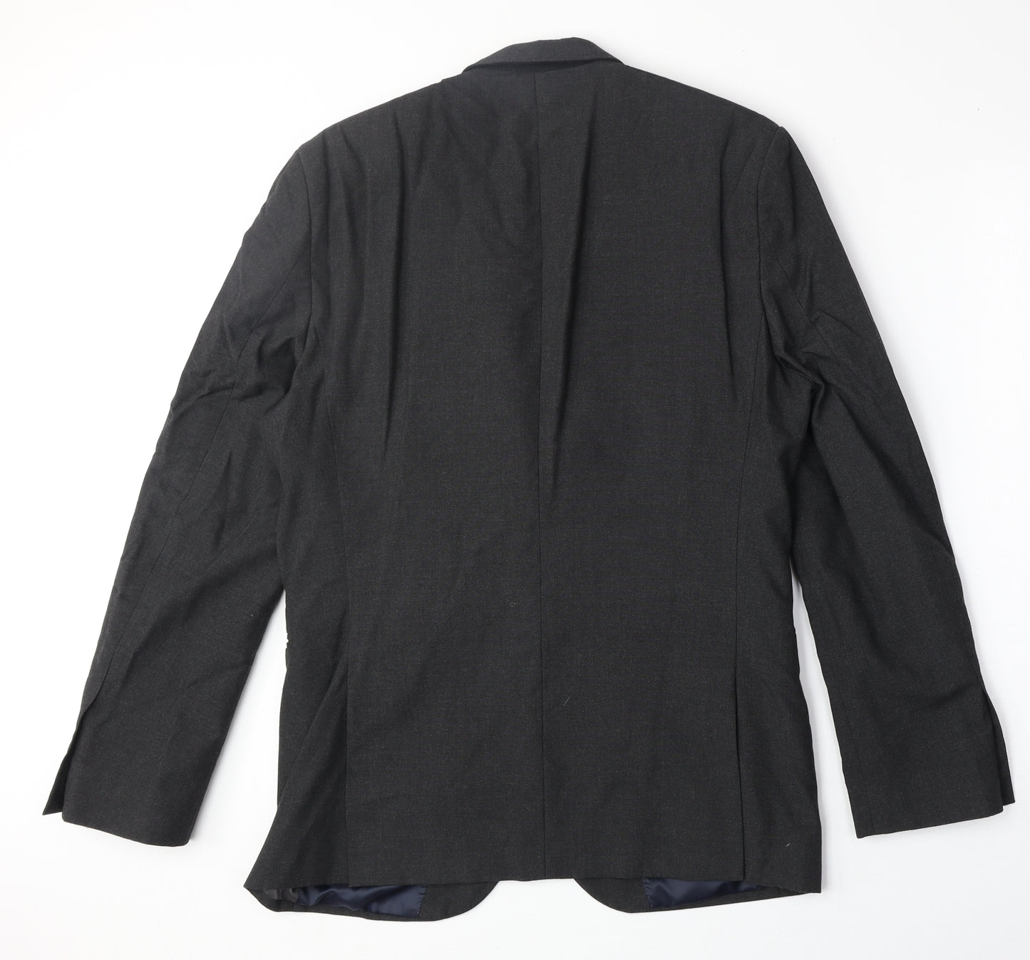 NEXT Mens Grey Polyester Jacket Suit Jacket Size 40 Regular