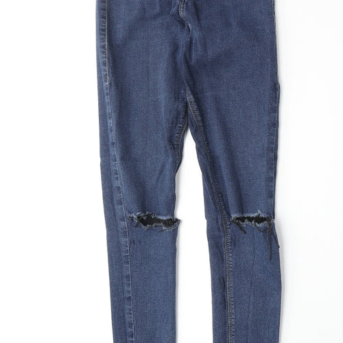 Topshop Womens Beige Cotton Jegging Jeans Size 26 in Regular Zip
