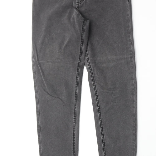 Denim & Co. Womens Grey Cotton Skinny Jeans Size 10 Regular Zip
