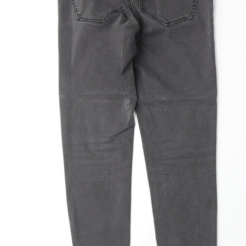 Denim & Co. Womens Grey Cotton Skinny Jeans Size 10 Regular Zip