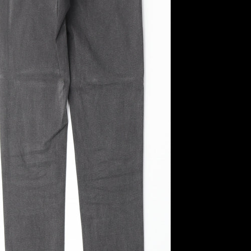 Denim & Co. Womens Grey Cotton Skinny Jeans Size 10 Regular Zip