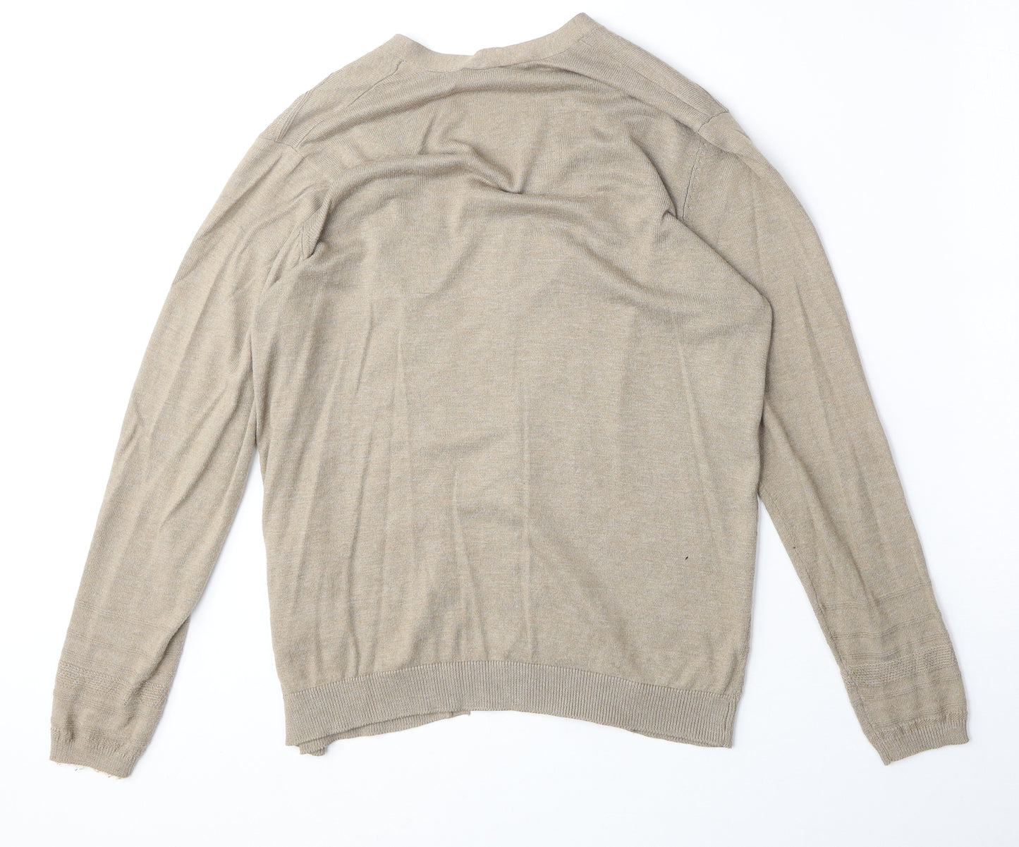 Esprit Womens Brown V-Neck Polyester Cardigan Jumper Size S