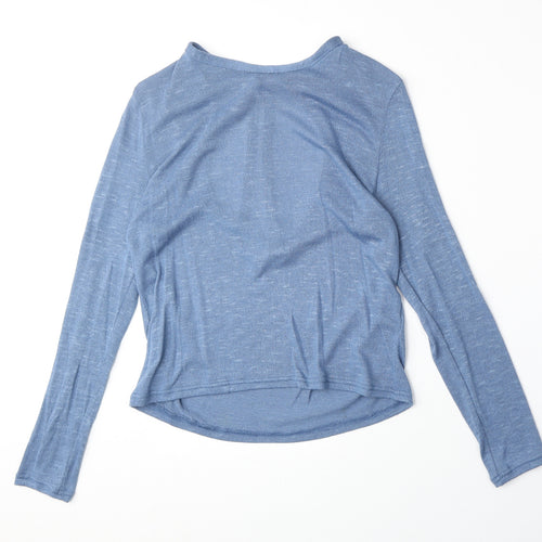 H&M Womens Blue Round Neck Polyester Pullover Jumper Size L