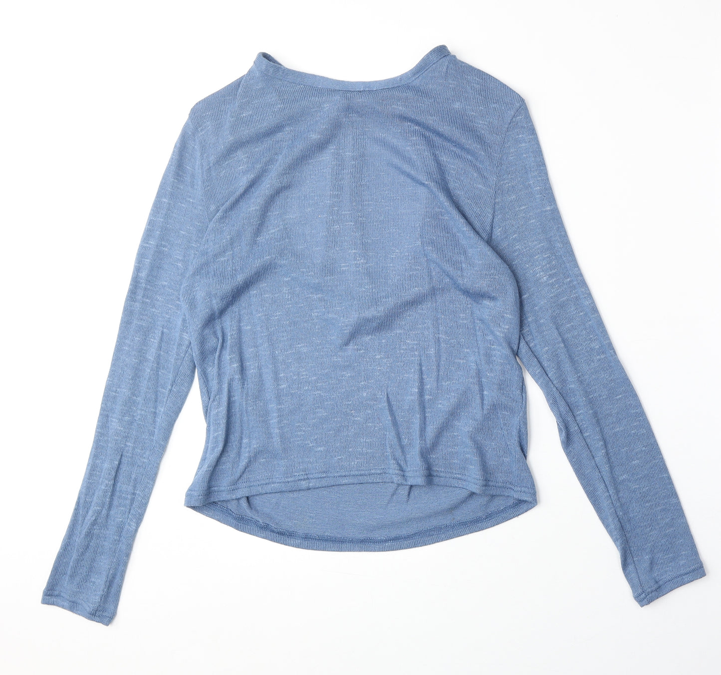 H&M Womens Blue Round Neck Polyester Pullover Jumper Size L