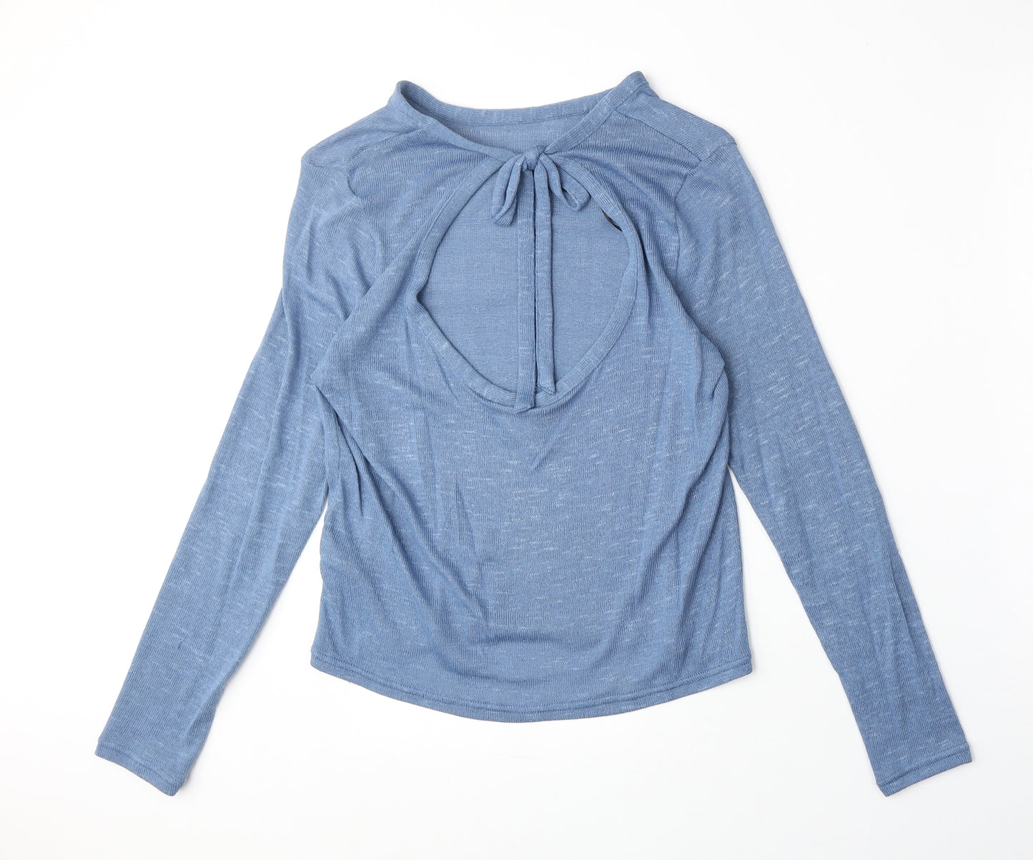 H&M Womens Blue Round Neck Polyester Pullover Jumper Size L