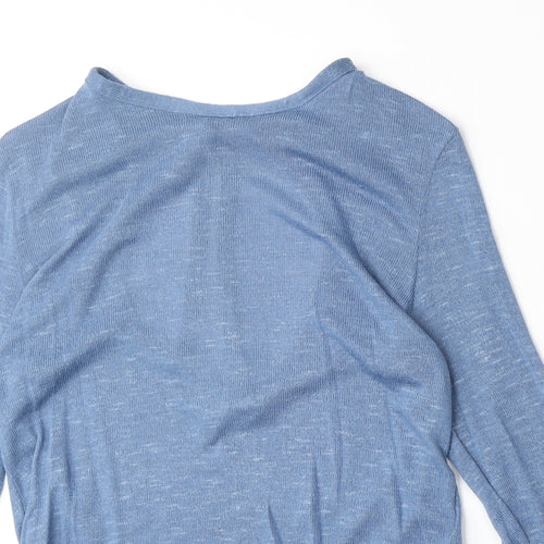 H&M Womens Blue Round Neck Polyester Pullover Jumper Size L