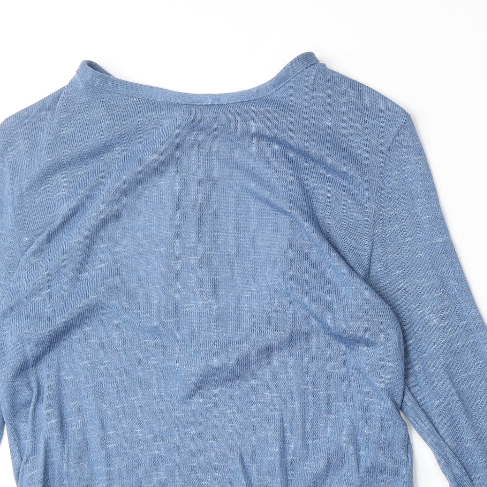 H&M Womens Blue Round Neck Polyester Pullover Jumper Size L
