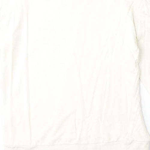 H&M Womens Beige 100% Cotton Pullover Sweatshirt Size S Pullover - No Bad Vibes
