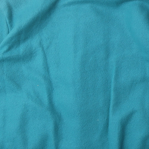 Anne De Lancay Womens Blue Jacket Size M Zip - Flower Detail