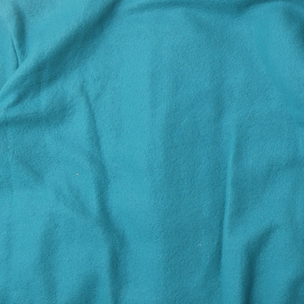 Anne De Lancay Womens Blue Jacket Size M Zip - Flower Detail