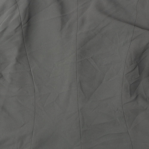 Busy Womens Grey Polyester Jacket Suit Jacket Size 18
