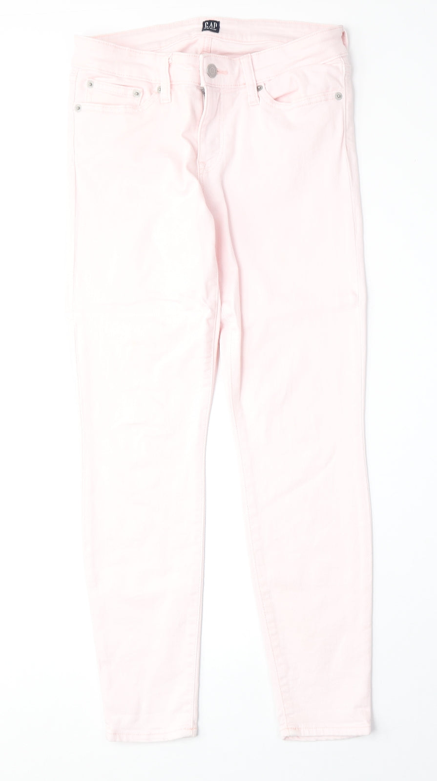 Gap Womens Pink Cotton Straight Jeans Size 27 in Regular Zip