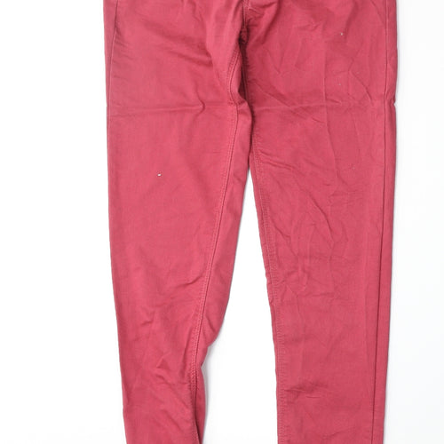 Denim & Co. Womens Pink Cotton Skinny Jeans Size 8 Regular Zip
