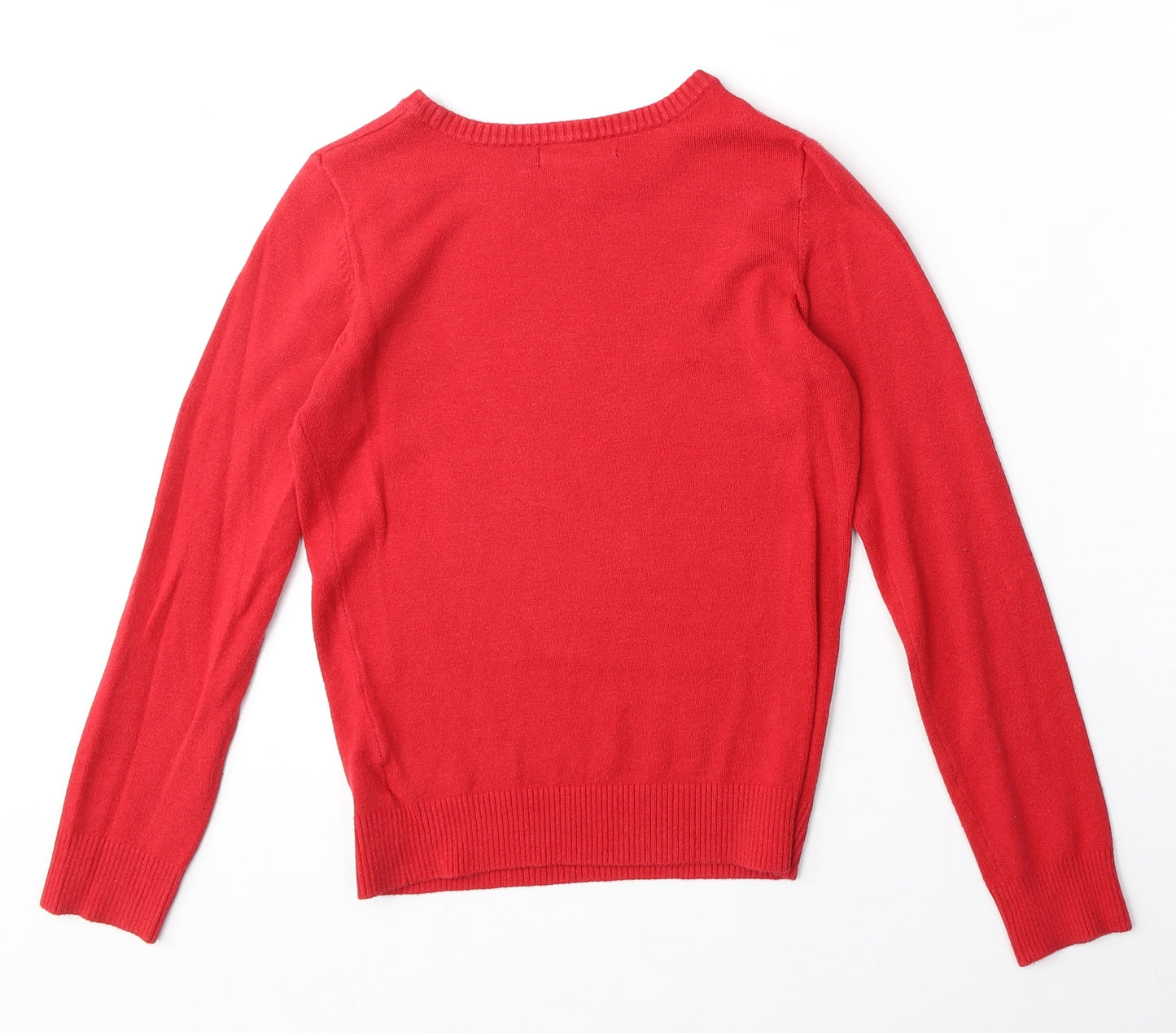 Atmosphere Womens Red Round Neck Viscose Pullover Jumper Size 12 - Size 12/14