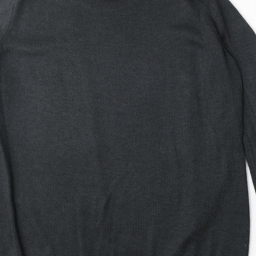 Topshop Womens Black Round Neck Acrylic Pullover Jumper Size 8