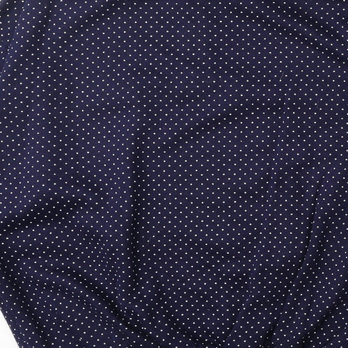 Le Charade Womens Black Polka Dot Cotton Pullover Sweatshirt Size L Zip