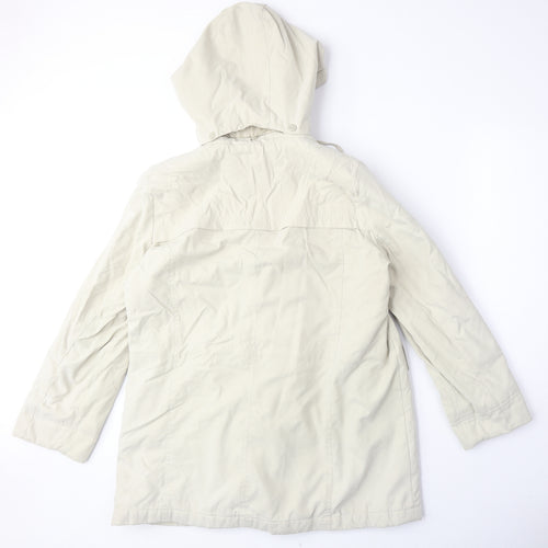 BM Womens Beige Parka Coat Size M Zip
