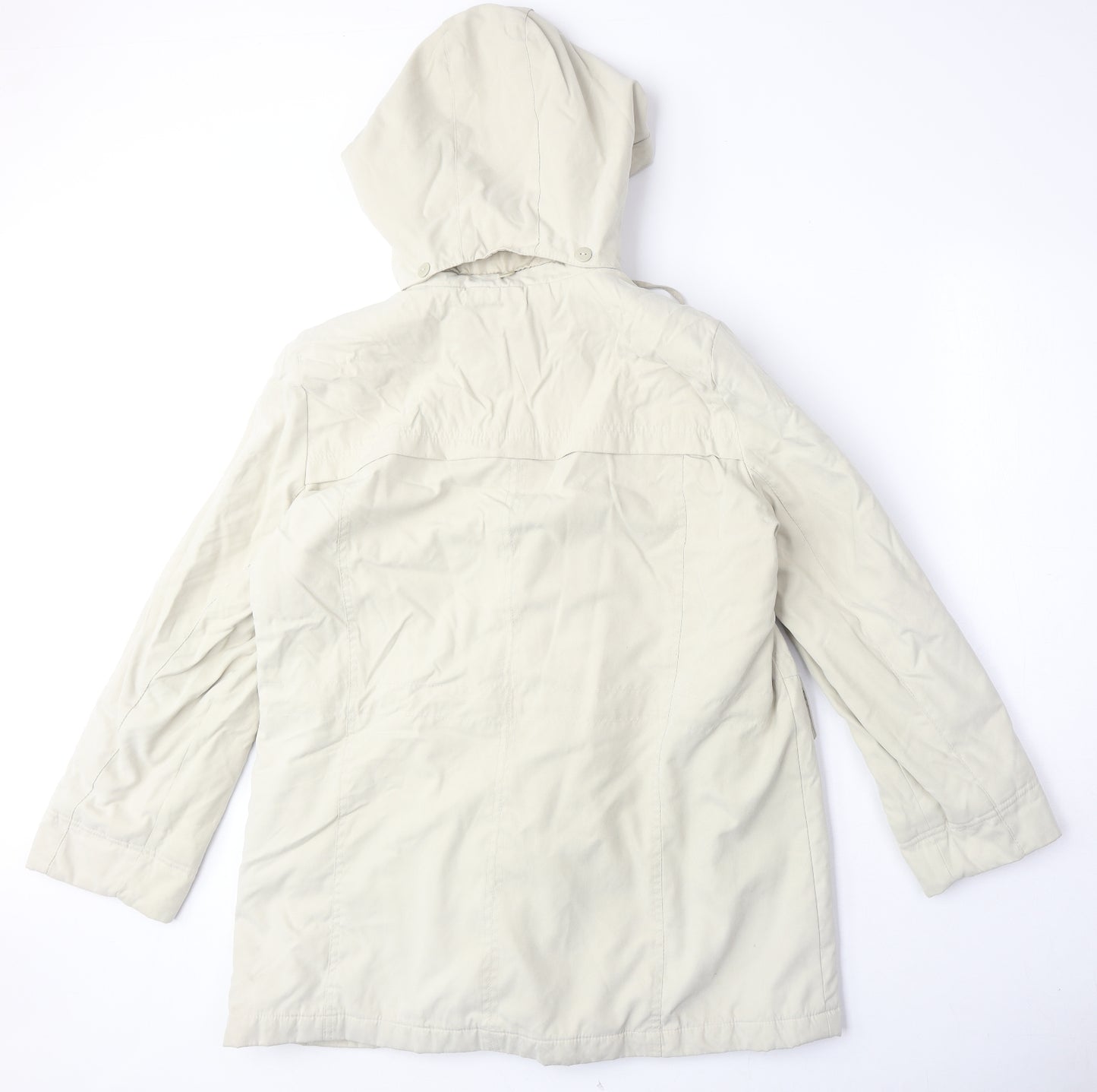 BM Womens Beige Parka Coat Size M Zip