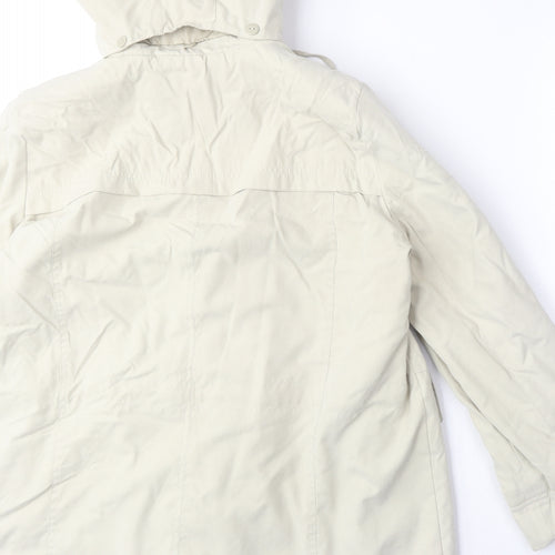 BM Womens Beige Parka Coat Size M Zip
