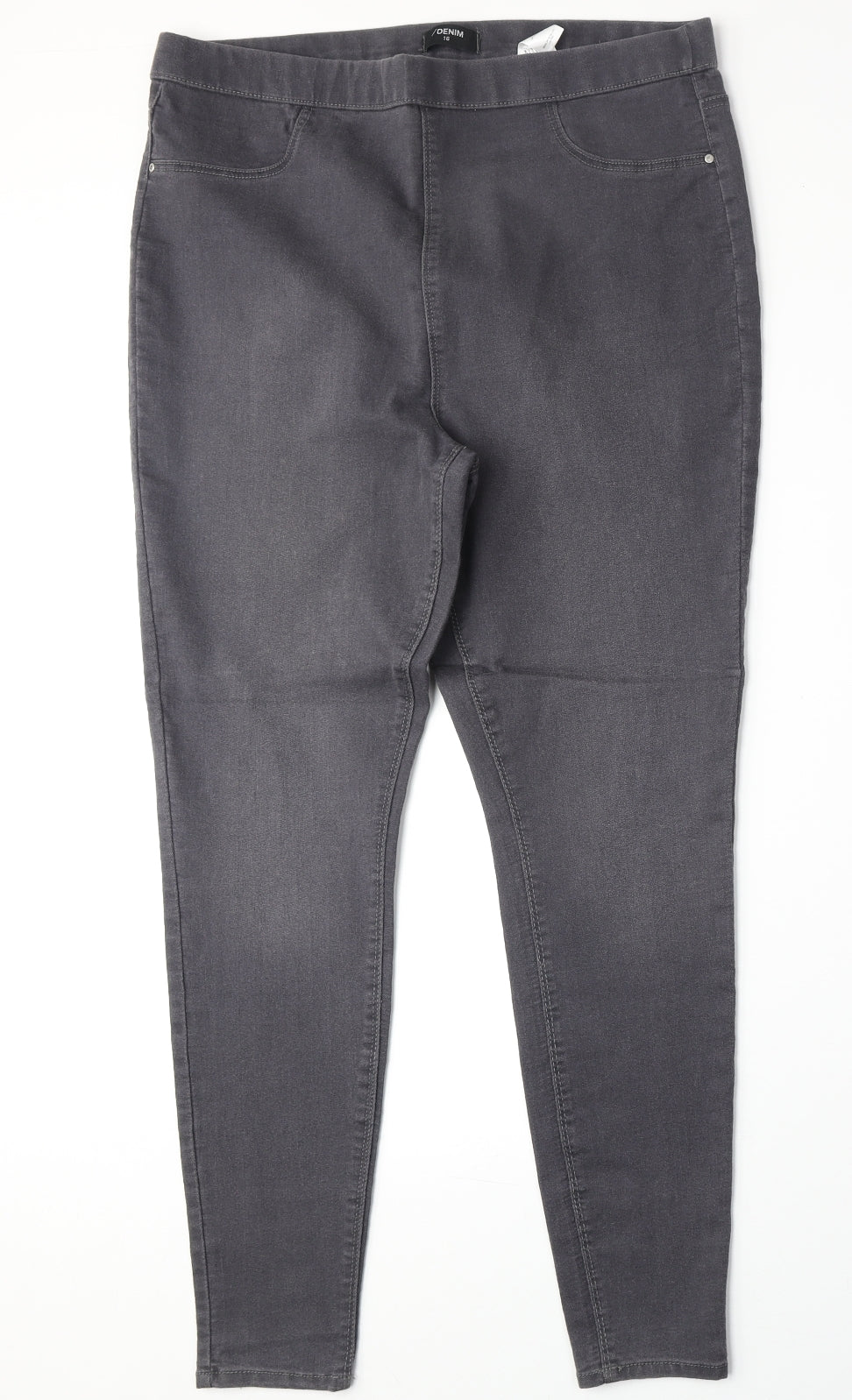 Matalan Womens Grey Cotton Jegging Trousers Size 16 Regular