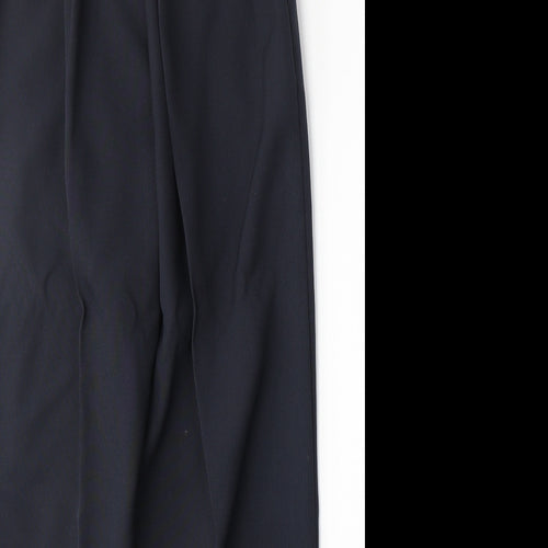 Preworn Womens Blue Polyester Trousers Size S Regular