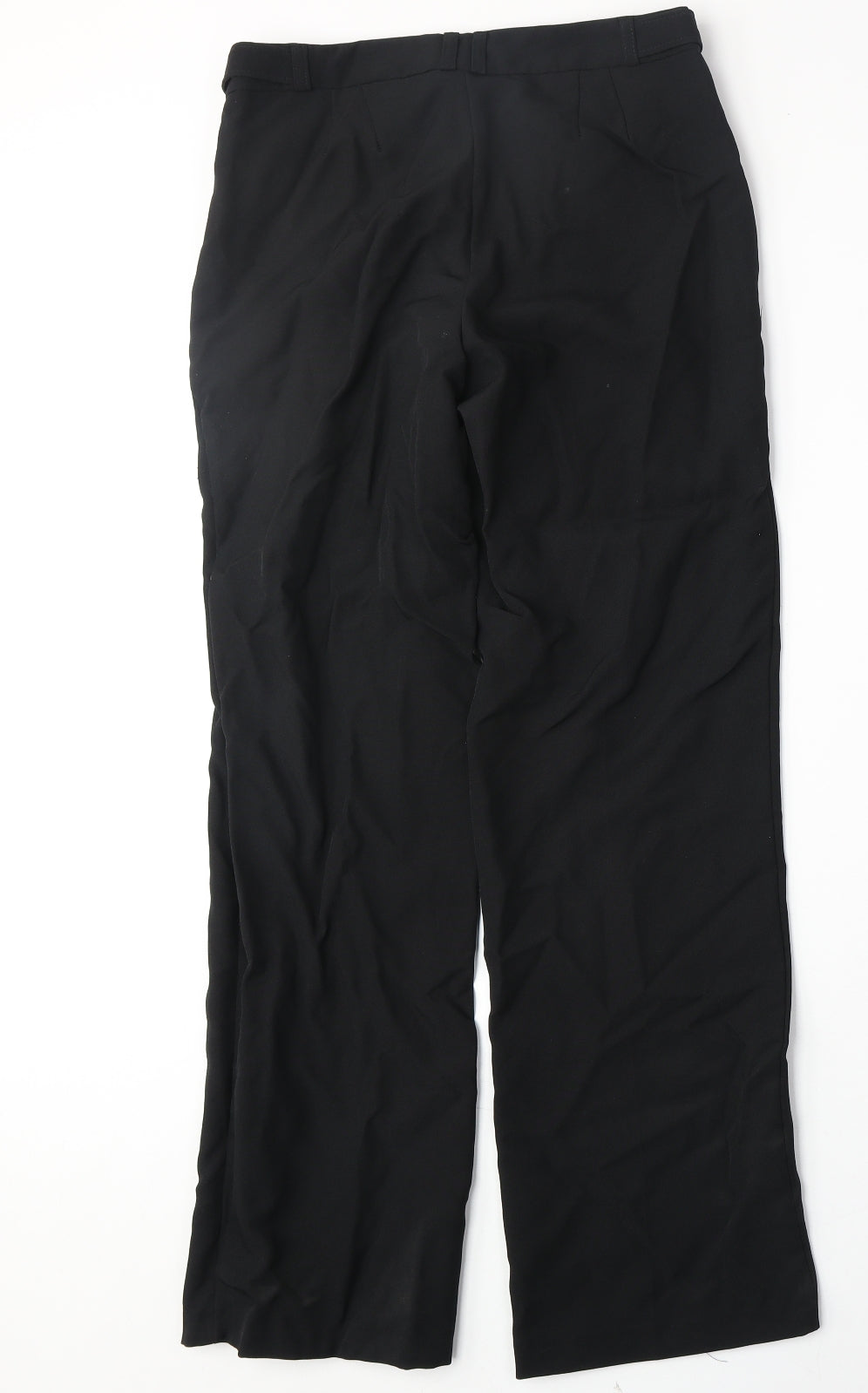 Peacocks Womens Black Polyester Trousers Size 8 Regular Zip