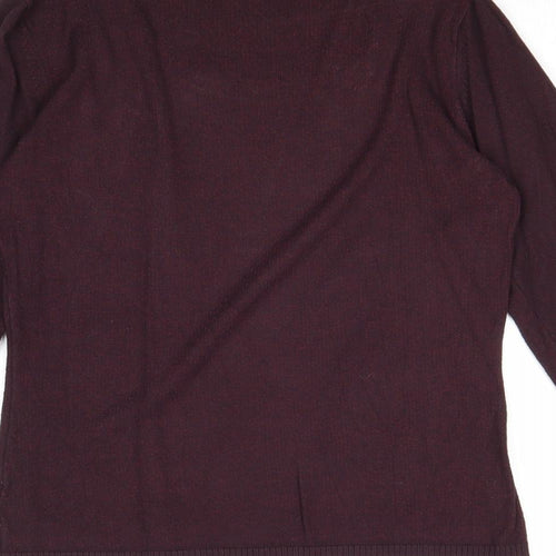 NEXT Womens Pink Square Neck Viscose Pullover Jumper Size 10