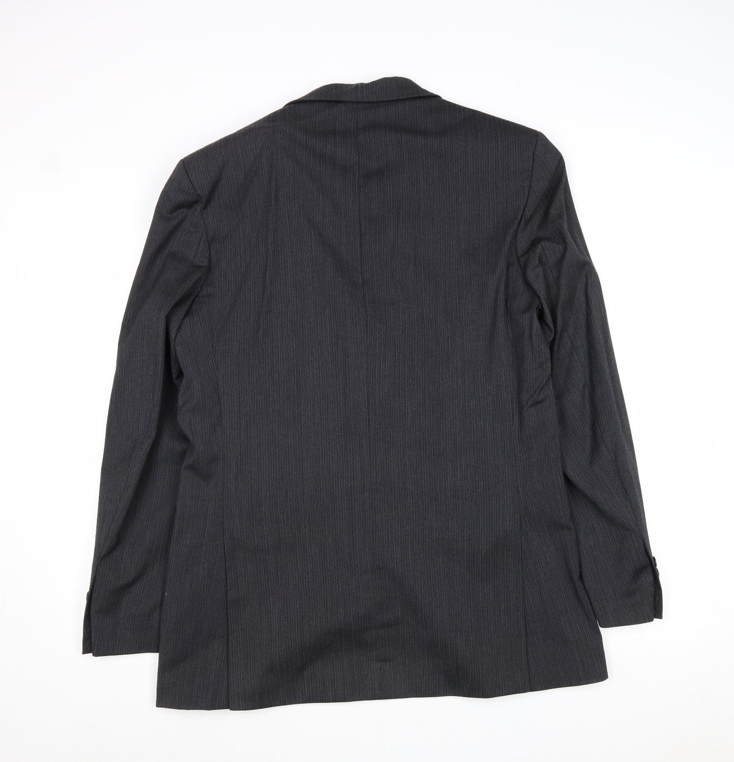 Centaur Mens Grey Striped Wool Jacket Suit Jacket Size 40 Regular