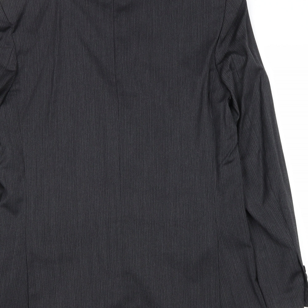 Centaur Mens Grey Striped Wool Jacket Suit Jacket Size 40 Regular