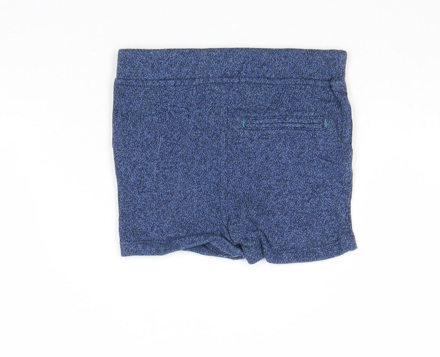Ted Baker Boys Blue Geometric 100% Cotton Cropped Trousers Size 6-9 Months Buckle