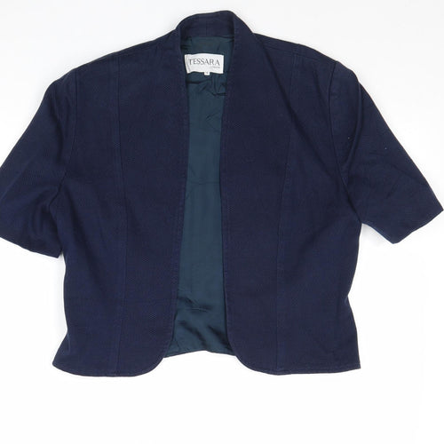 Tessara Womens Blue Jacket Blazer Size 12