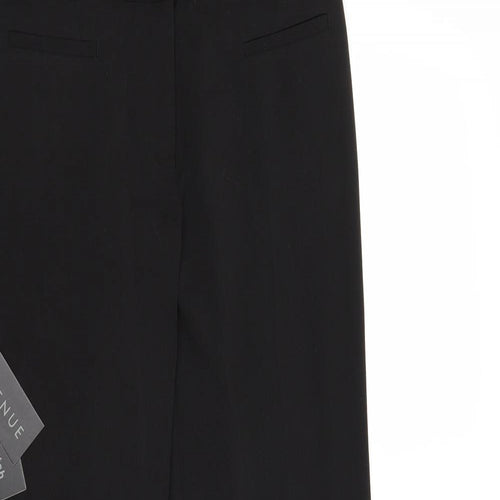 Avenue Womens Black Polyester Trousers Size 10 Regular Zip