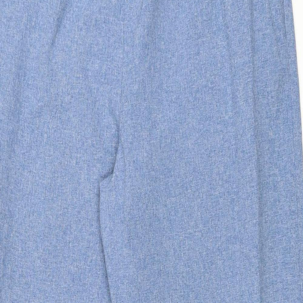 Classic Womens Blue Polyester Trousers Size 18 Regular