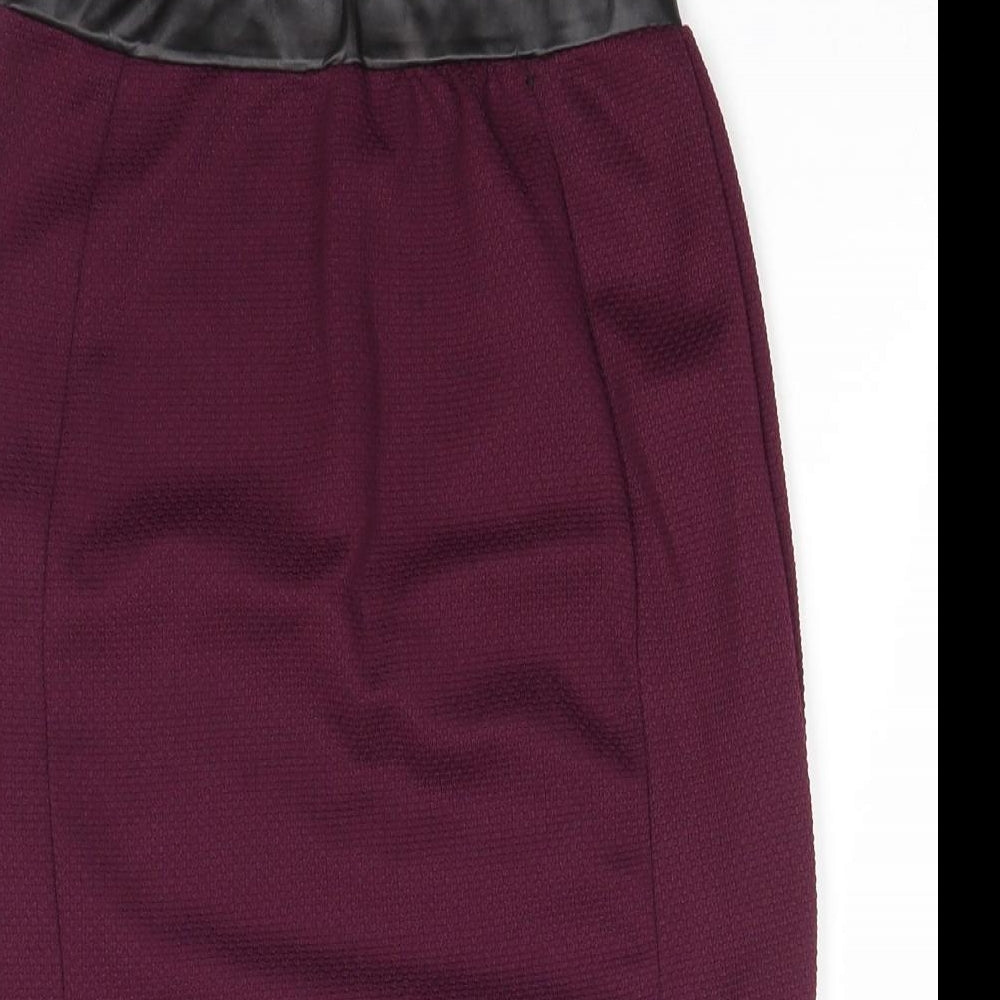 Atmosphere Womens Purple Polyester A-Line Skirt Size 8