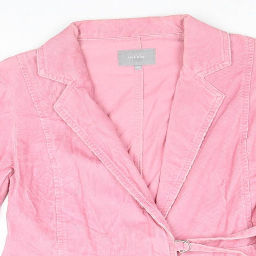 Per Una Womens Pink Jacket Blazer Size 10 Buckle