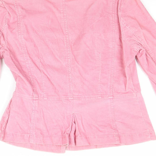 Per Una Womens Pink Jacket Blazer Size 10 Buckle