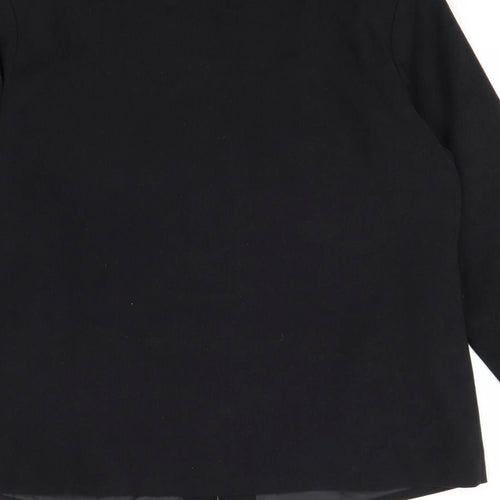 Joella Di Marco Womens Black Jacket Size M Zip - Suede