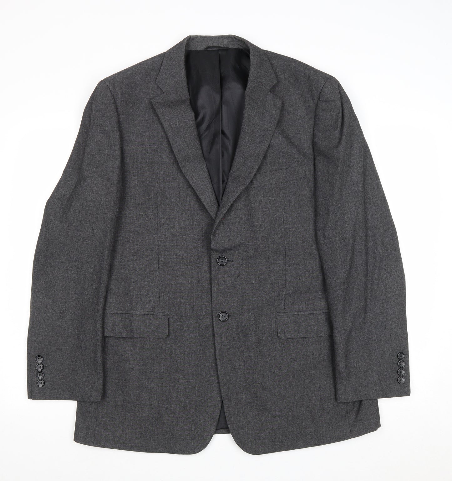 Burton Mens Grey Polyester Jacket Suit Jacket Size 42 Regular