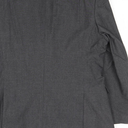 Burton Mens Grey Polyester Jacket Suit Jacket Size 42 Regular