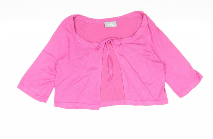 Wallis Womens Pink Scoop Neck Viscose Cardigan Jumper Size S