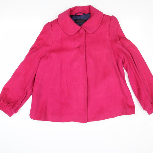 Miss Selfridge Womens Pink Jacket Size 12 Button