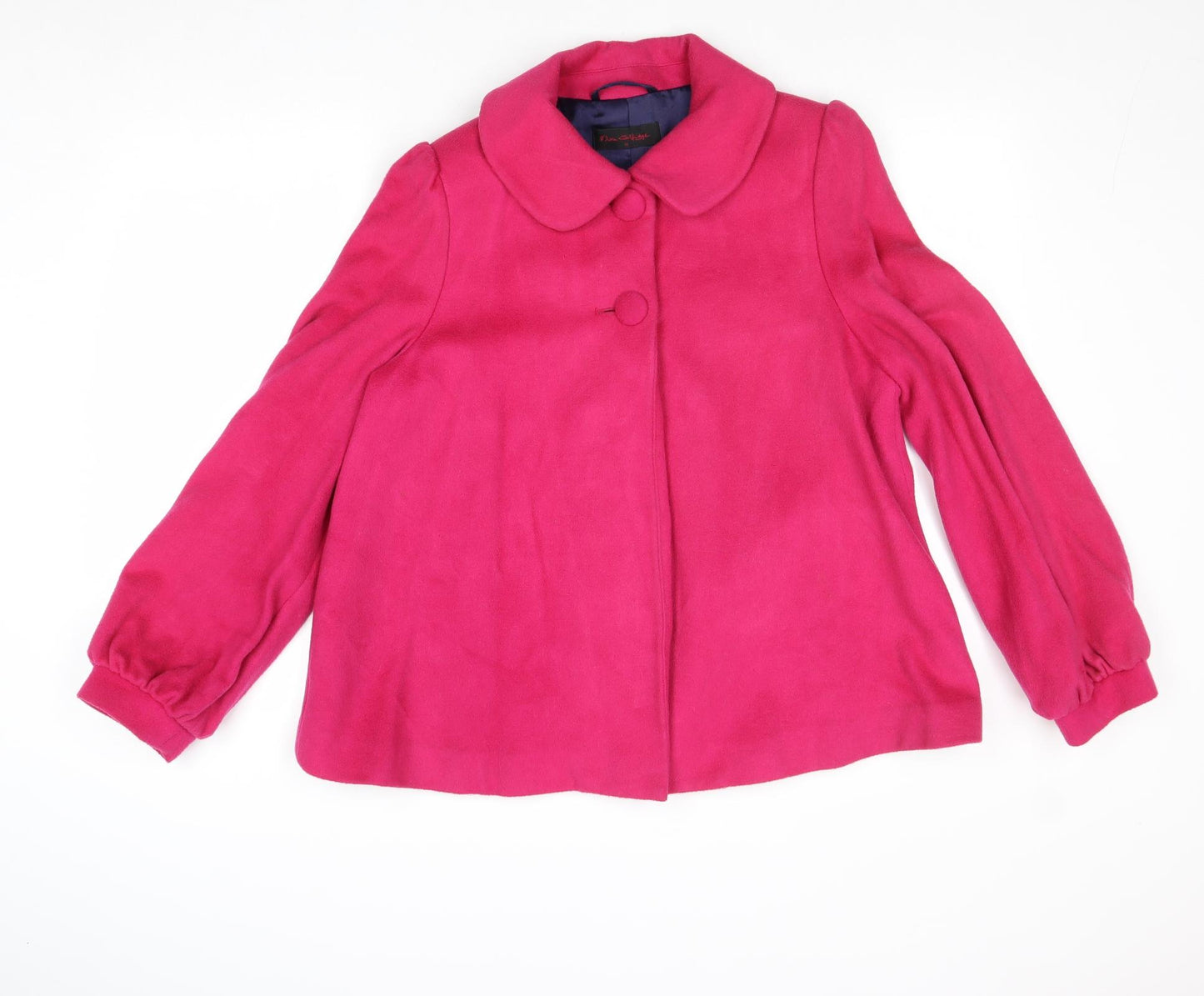 Miss Selfridge Womens Pink Jacket Size 12 Button